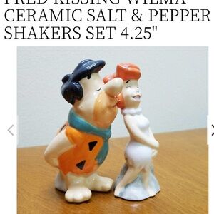 Fred and Wilma Ceramic Salt & Pepper Shakers